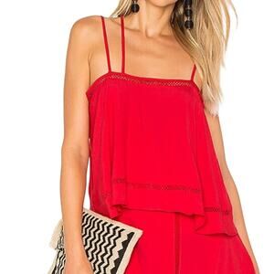 REVOLVE Lovers + Friends Summer Glow‎ Top Fire Red Romantic Love Valentines Sz S